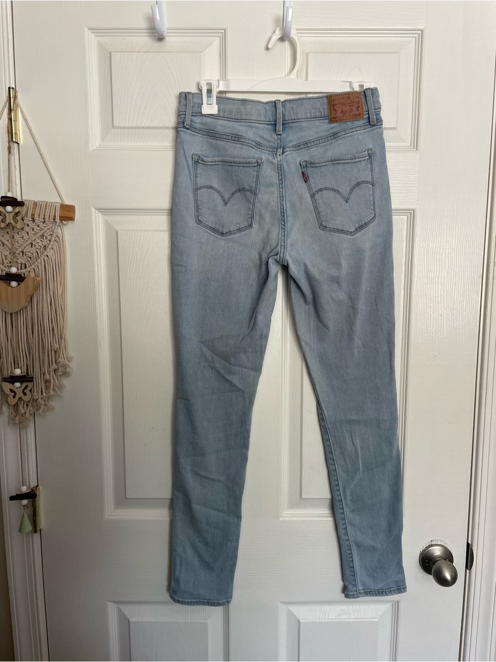 Levi's Women's 29 311 Shaping Skinny Light Wash High Waist Jeans Pale Blue Denim